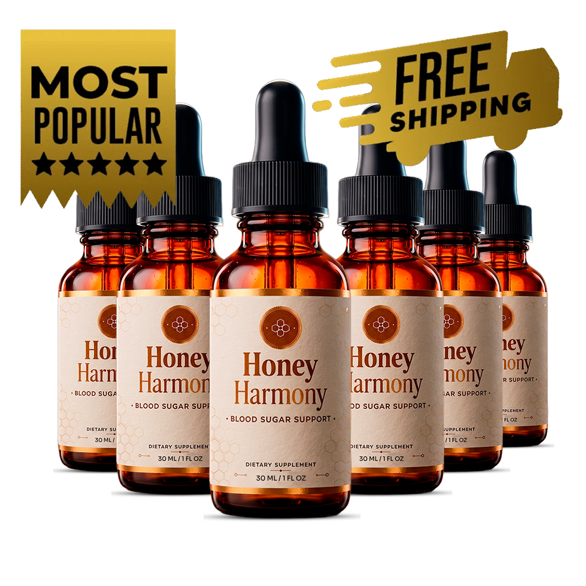 HoneyHarmony six-bottle package